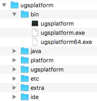 Run ugsplatform executable